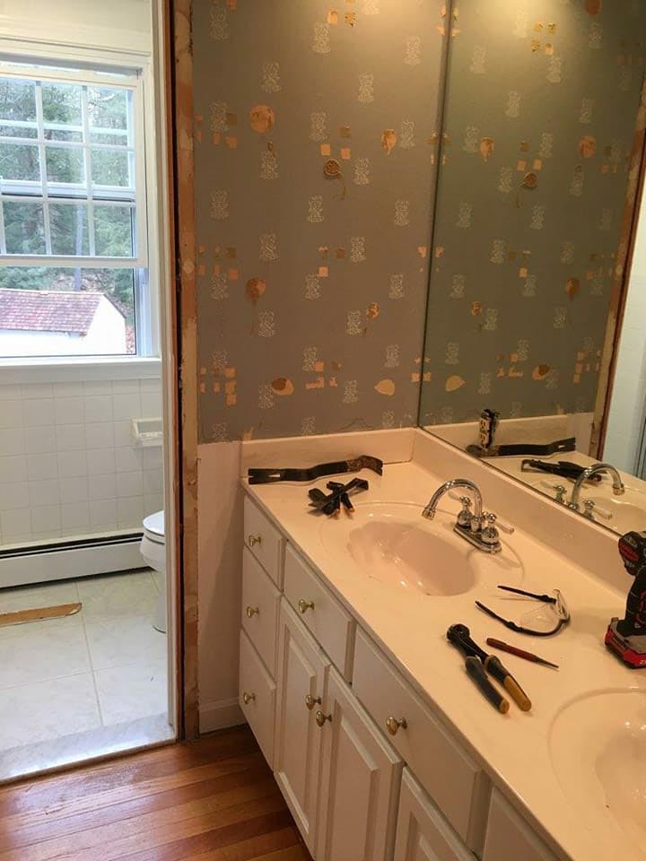 Before picture of bathroom remodel in Avon CT