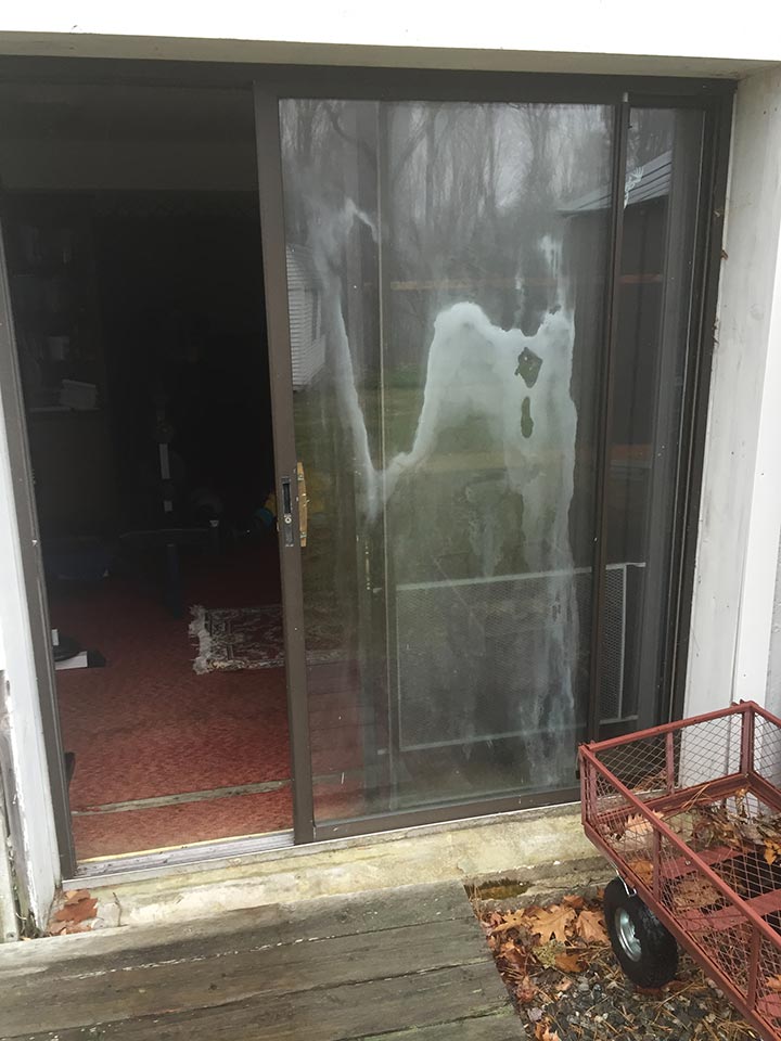 Old slider door to be replaced in New Hartford, CT