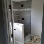 Gray tile shower in Harwinton CT