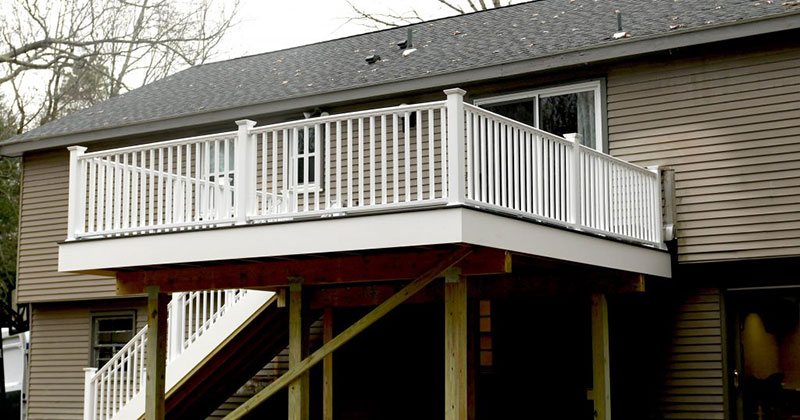 new deck side view after replacement