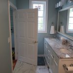 Avon, CT bathroom addition with light blue walls