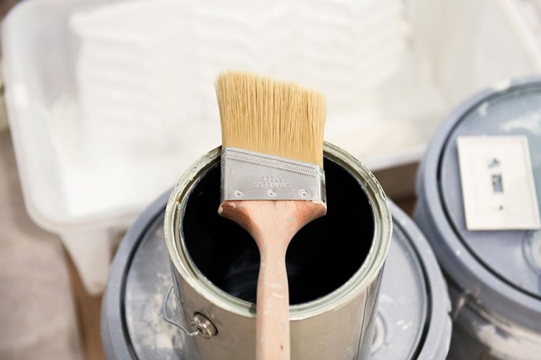 Paint bucket and brush